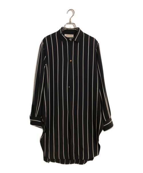 CULLNI（クルニ）CULLNI (クルニ) サイドスリットロングシャツ ブラック サイズ:1の古着・服飾アイテム