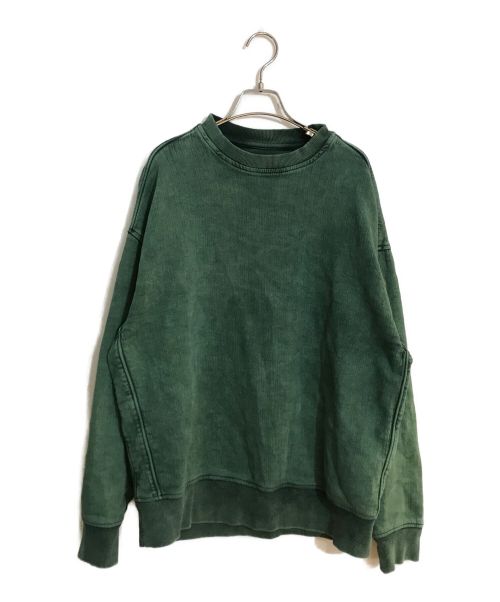 DIESEL（ディーゼル）DIESEL (ディーゼル) D-Krib-Ne デニムスウェットシャツ グリーン サイズ:SIZE Mの古着・服飾アイテム