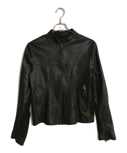 GARRETT（ギャレット）GARRETT (ギャレット) シングルレザージャケット ブラック サイズ:SIZE 48の古着・服飾アイテム