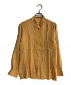 Christian Diorクリスチャン ディオール）の古着「シルクピンタックシャツ」｜イエロー