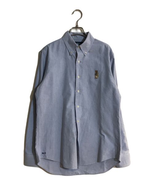 RALPH LAUREN（ラルフローレン）RALPH LAUREN (ラルフローレン) ポロベア刺繍ボタンダウンシャツ ブルー サイズ:Mの古着・服飾アイテム