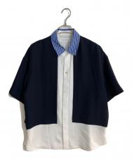 CULLNI (クルニ) Color Blocking Layered Front Short Sleeve Shirt ホワイト サイズ:2