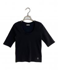 MONCLER (モンクレール) Uネックリブカットソー ブラック サイズ:S