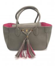 A.D.M.J. (エーディーエムジェイ) シュリンクレザータッセルミニハンドバッグ グレー