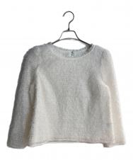 TO BE CHIC (トゥービーシック) フェザーチュール プルオーバー ホワイト サイズ:42