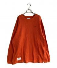 WTAPS (ダブルタップス) WAFFLE LS TEE COTTON オレンジ サイズ:X03