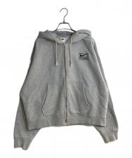 NIKE (ナイキ) stussy (ステューシー) FLEECE ZIP HOODIE グレー サイズ:M
