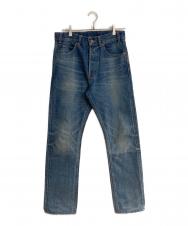 CELINE (セリーヌ) ウォッシュド加工デニムパンツ ブルー サイズ:W28