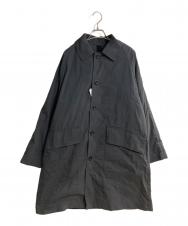 MHL (マーガレットハウエル) 24AW WORN COTTON NYLON ダウンライナー付きステンカラーコート ネイビー サイズ:S 未使用品