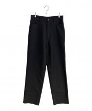 BALENCIAGA (バレンシアガ) GARDE-ROBE5Pウール×モヘヤトロピカルパンツ ブラック サイズ:S