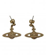 Vivienne Westwood (ヴィヴィアンウエストウッド) ミニバスレリーフドロップピアス ゴールド