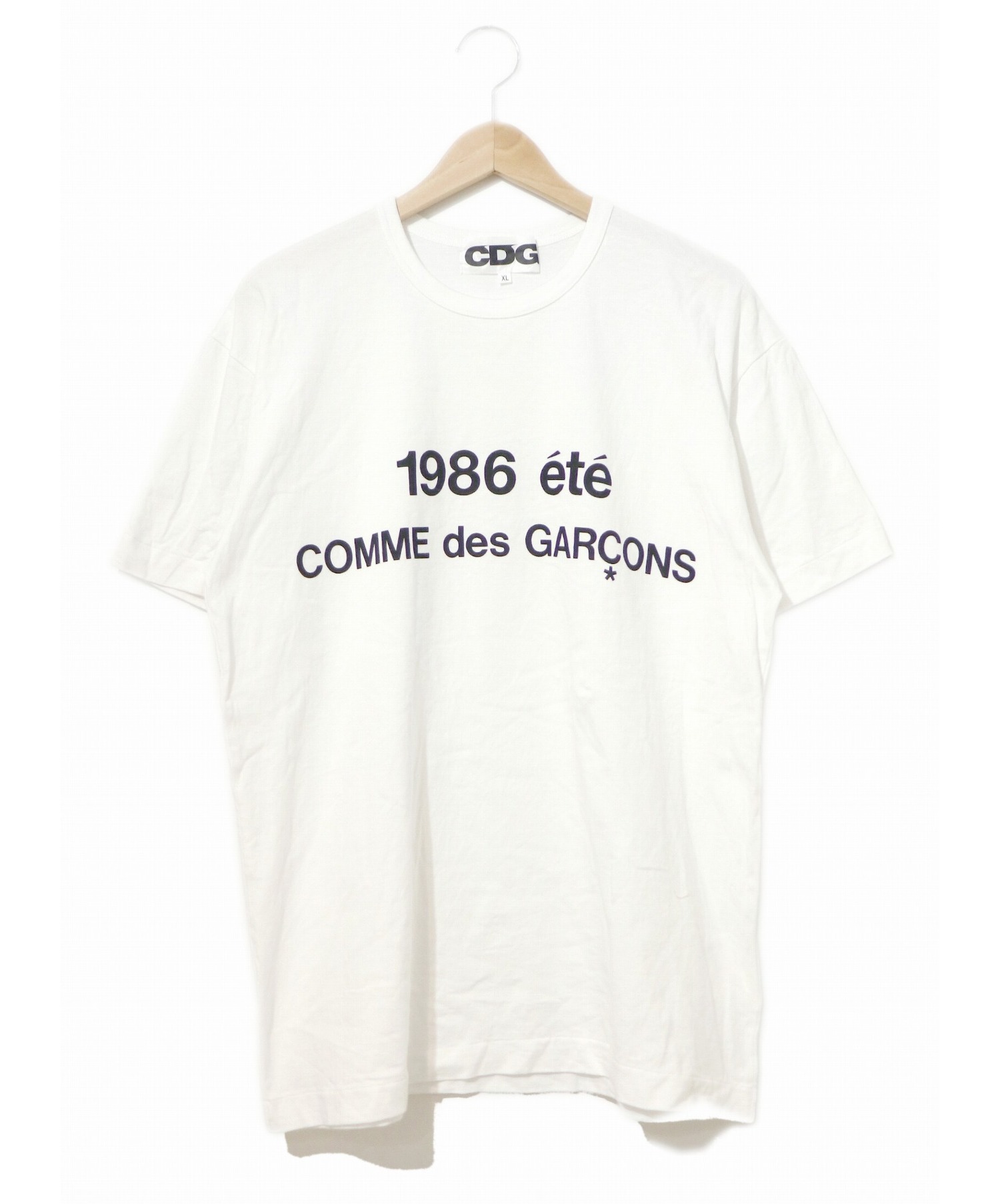 【中古・古着通販】CDG COMME des GARCONS (シーディージーコムデギャルソン) ロゴTEE ホワイト サイズ:XL