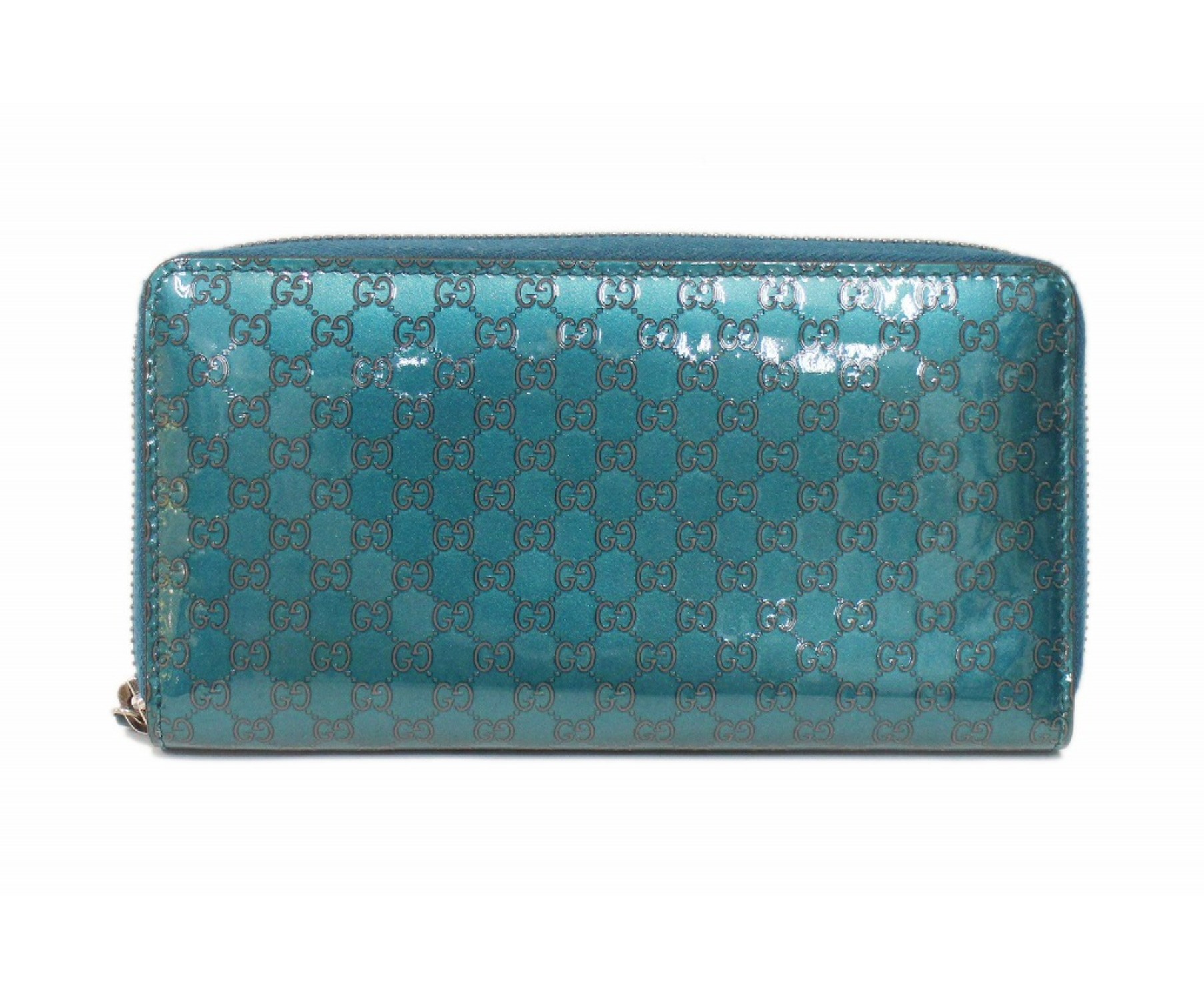 中古 古着通販 Gucci グッチ ラウンドファスナー長財布 ターコイズブルー ブランド 古着通販 トレファク公式 Trefac Fashion