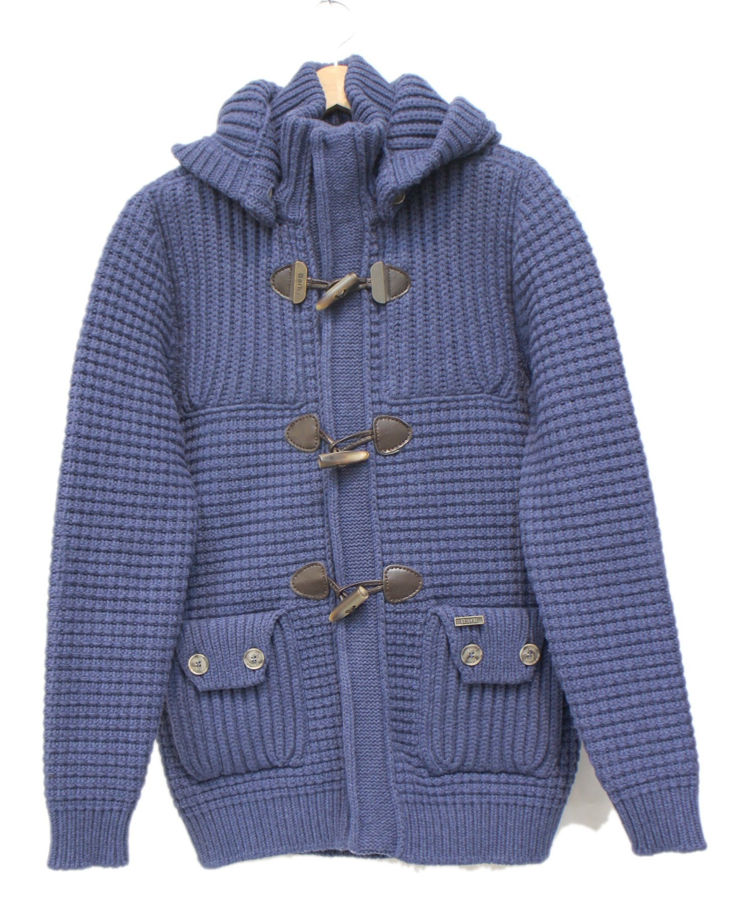 中古 古着通販 Bark バーク ニットダッフルコート ブルー サイズ S ブランド 古着通販 トレファク公式 Trefac Fashion