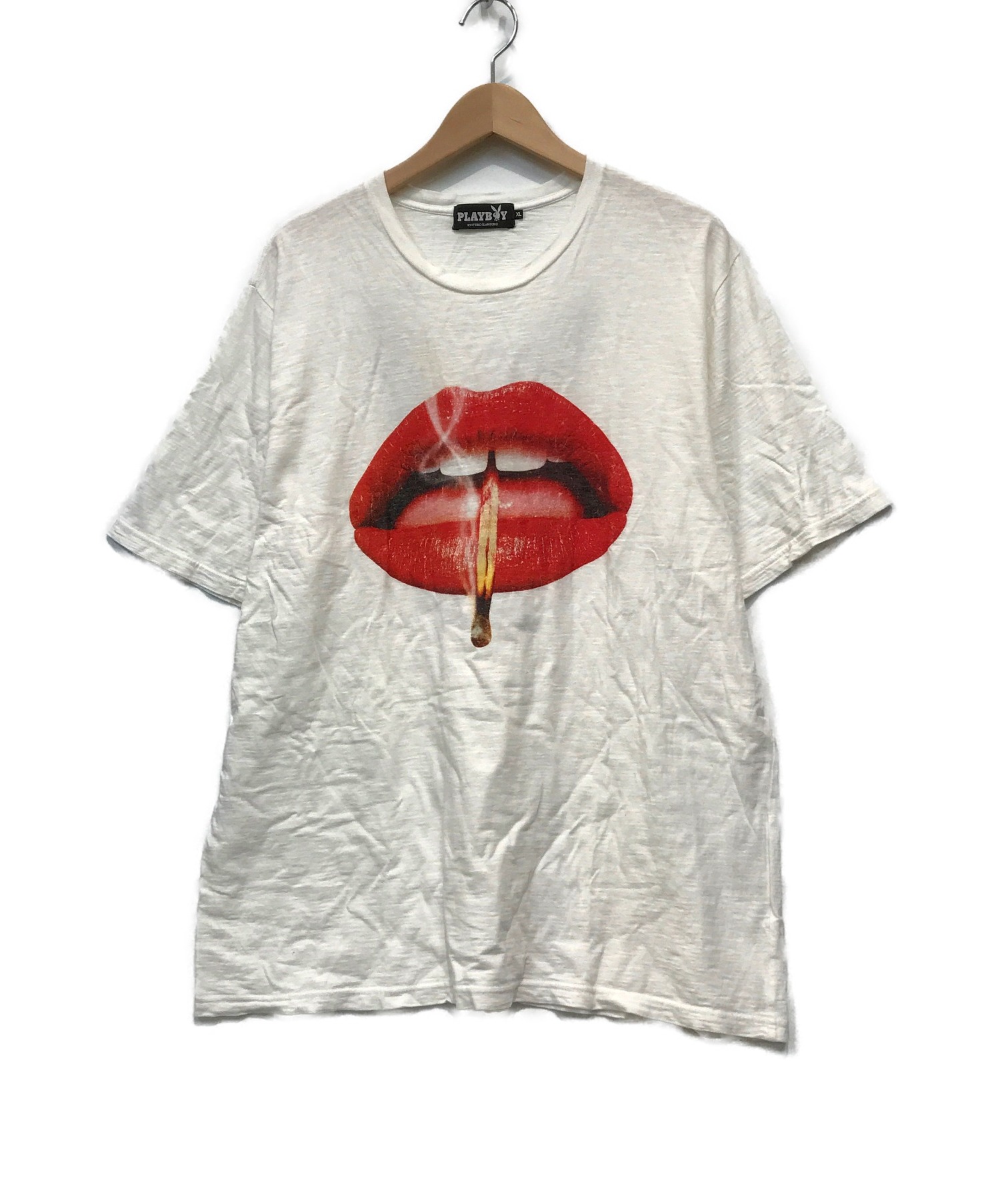 Hysteric Glamour × PLAYBOY (ヒステリックグラマー×プレイボーイ) COVER Tシャツ ホワイト サイズ:XL