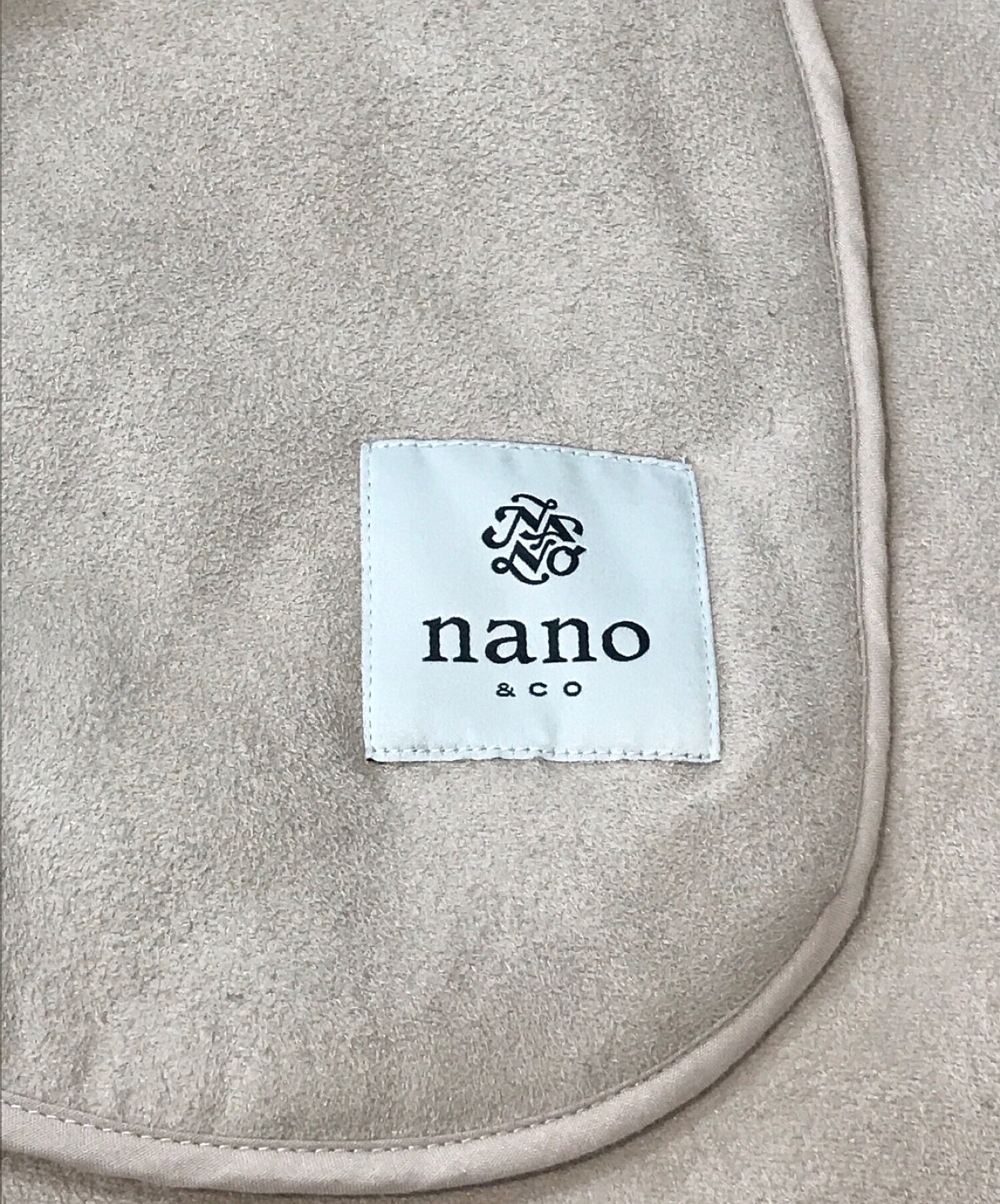 nano・universe (ナノユニバース) ノーカラーボアコート ベージュ サイズ:38