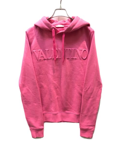 VALENTINO（ヴァレンティノ）VALENTINO (ヴァレンティノ) エンボスロゴパーカー ピンク サイズ:XSの古着・服飾アイテム