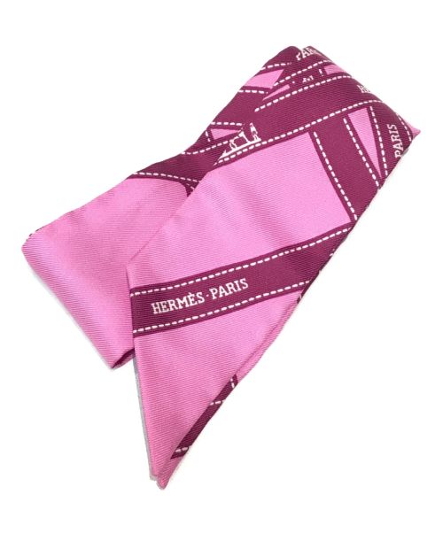 HERMES（エルメス）HERMES (エルメス) ツイリースカーフ ピンクの古着・服飾アイテム