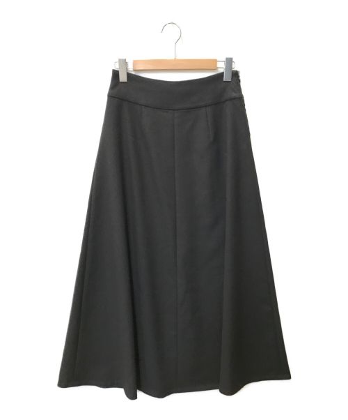 AP STUDIO（エーピーストゥディオ）AP STUDIO (エーピーストゥディオ) スポンジフレアスカート ブラック サイズ:38の古着・服飾アイテム