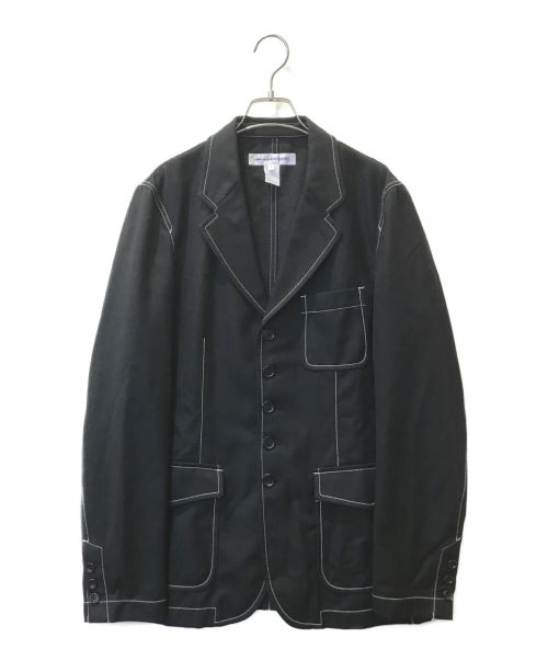 COMME des GARCONS SHIRT（コムデギャルソンシャツ）COMME des GARCONS SHIRT (コムデギャルソンシャツ) ステッチジャケット ブラック サイズ:Lの古着・服飾アイテム