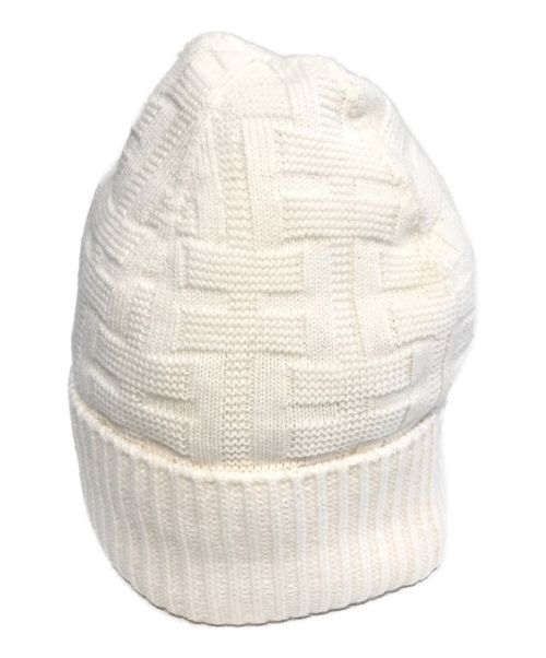 HERMES（エルメス）HERMES (エルメス) ニット帽 ホワイト サイズ:Mの古着・服飾アイテム