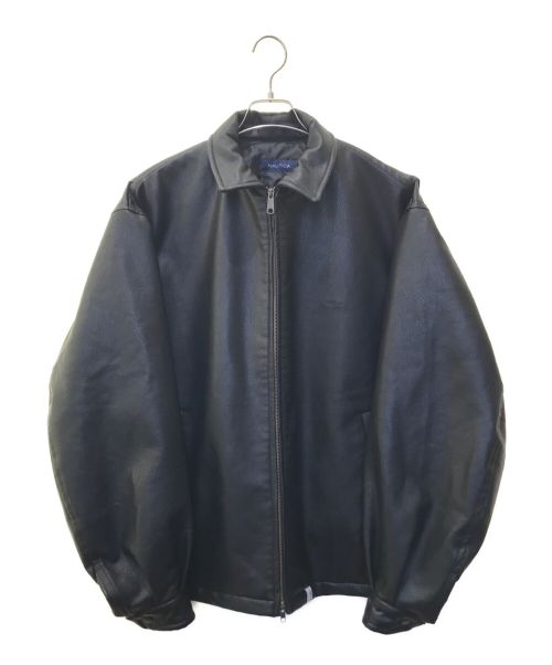 NAUTICA（ノーティカ）NAUTICA (ノーティカ) フェイクレザージャケット ブラック サイズ:XLの古着・服飾アイテム