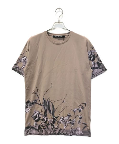 NO ID.（ノーアイディー）NO ID. (ノーアイディー) Withered flowerプリントC-N-T Tシャツ ブラウン サイズ:ONE 未使用品の古着・服飾アイテム