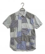 COMME des GARCONS SHIRTコムデギャルソンシャツ）の古着「クレイジーパターン再構築半袖シャツ」｜ブルー