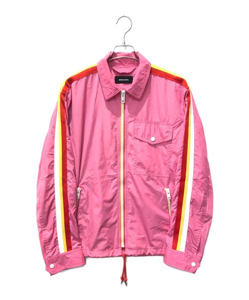 DIESEL（ディーゼル）DIESEL (ディーゼル) ナイロンジャケット ピンク サイズ:Lの古着・服飾アイテム