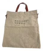 MARGARET HOWELL ideaマーガレット ハウエル アイディア）の古着「2WAYキャンバスバッグ」｜ベージュ