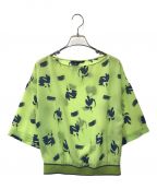 ARMANI EXCHANGEアルマーニ エクスチェンジ）の古着「FLORAL PRINTED BLOUSE IN LIME」｜イエロー