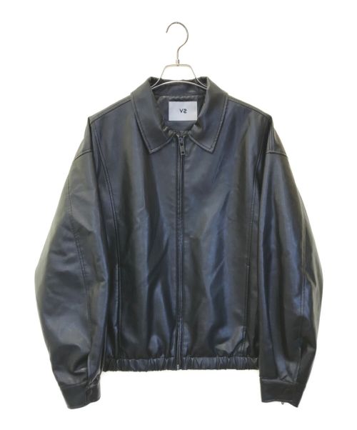 V2（ブイツー）V2 (ブイツー) フェイクレザージャケット ブラック サイズ:Lの古着・服飾アイテム