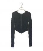 MAISON SPECIALメゾンスペシャル）の古着「2WAY Togetoge Knit Tops」｜ブラック