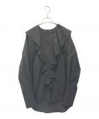 MAISON SPECIALメゾンスペシャル）の古着「Multi Fabric Frill Shirt」｜ブラック