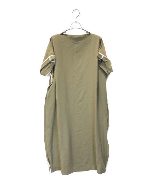 EMUE（エミュー）EMUE (エミュー) パイピング半袖ワンピース ブラウン サイズ:38 未使用品の古着・服飾アイテム