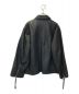 MAISON SPECIAL (メゾンスペシャル) ラムレザープライムオーバー襟付きシングルライダースジャケット ブラック サイズ:S：24800円