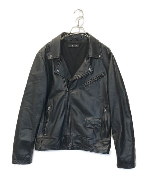 DACUTE（ダクテ）DACUTE (ダクテ) シープスキンダブルライダースジャケット ブラック サイズ:XLの古着・服飾アイテム