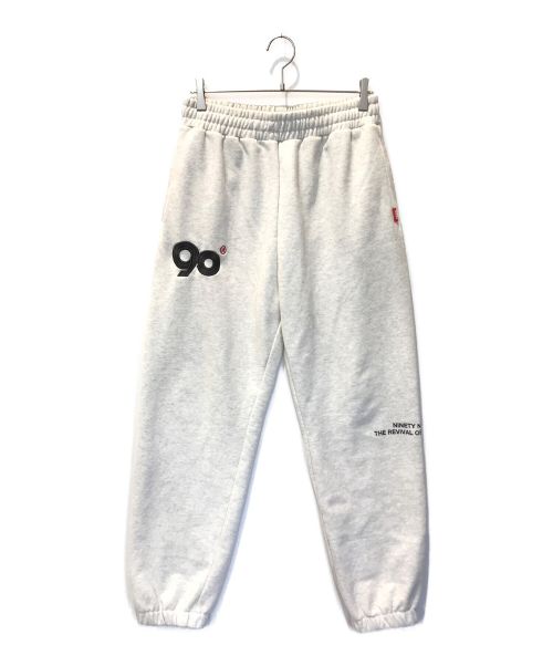 9090（9090）9090 (9090) 90 Logo Sweat Pants グレー サイズ:XLの古着・服飾アイテム