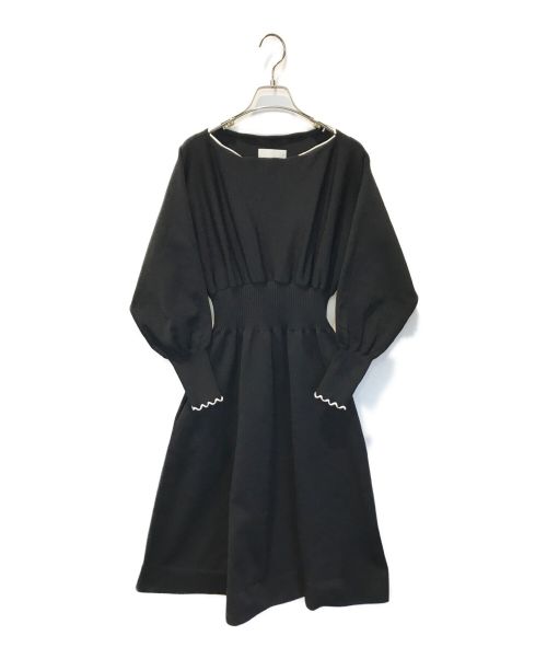 CELFORD（セルフォード）CELFORD (セルフォード) ウエストギャザーワンピース ブラック サイズ:36の古着・服飾アイテム