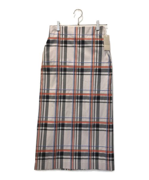 INED（イネド）INED (イネド) チェックロングスカート アイボリー サイズ:9の古着・服飾アイテム