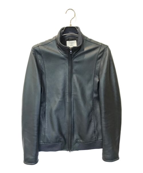 STUDIOUS（ステュディオス）STUDIOUS (ステュディオス) ラムレザー スタンドカラー ジャケット ブラック サイズ:2の古着・服飾アイテム