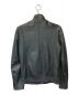 STUDIOUS (ステュディオス) ラムレザー スタンドカラー ジャケット ブラック サイズ:2：5000円