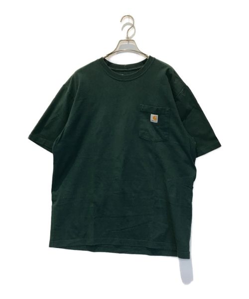 CarHartt（カーハート）CarHartt (カーハート) ポケットTシャツ グリーン サイズ:Lの古着・服飾アイテム