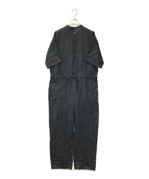 かぐれ（カグレ）かぐれ (カグレ) リネンS/Sジャンプスーツ ブラック サイズ:Freeの古着・服飾アイテム