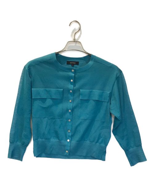 UNTITLED（アンタイトル）UNTITLED (アンタイトル) ダブルポケットカーディガン ブルーの古着・服飾アイテム