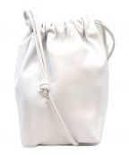 A.la Malvaア・ラ・マルヴァ）の古着「レザー巾着バッグ」｜ホワイト