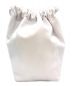 a.la malva (ア・ラ・マルヴァ) レザー巾着バッグ ホワイト：3980円