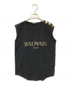 BALMAINバルマン）の古着「ノースリーブTシャツ」｜ブラック