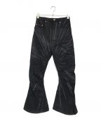KOZABUROコウザブロウ）の古着「Space Laser Short 3D Boot Cut Jeans」｜ブラック