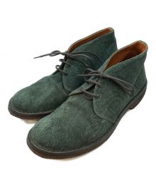 中古・古着通販】ETRO (エトロ) ペイズリーデザートブーツ グリーン 